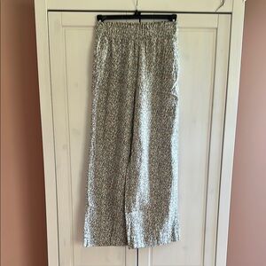 Abercrombie Floral Linen Wide-Leg Pants XS